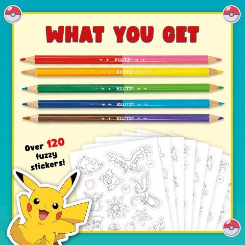Pokemon Color Your Own Fuzzy Stickers