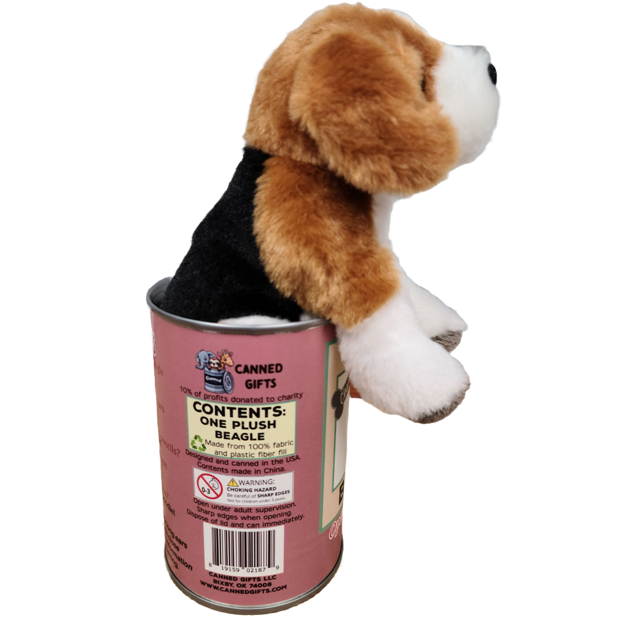 Chase the Canned Beagle Stuffed Animal Plush w/Jokes