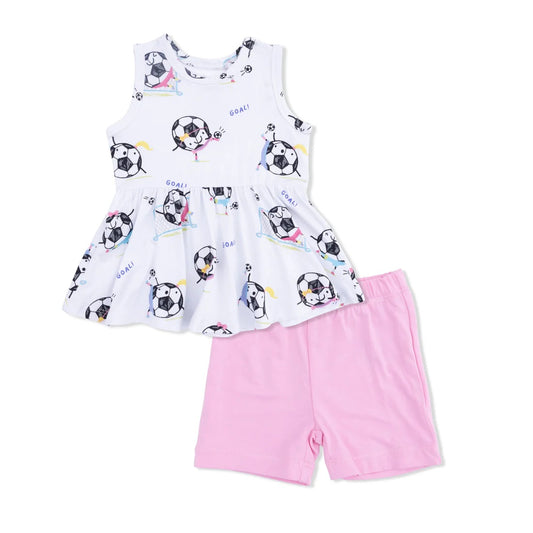 Pink Soccer Dress SET