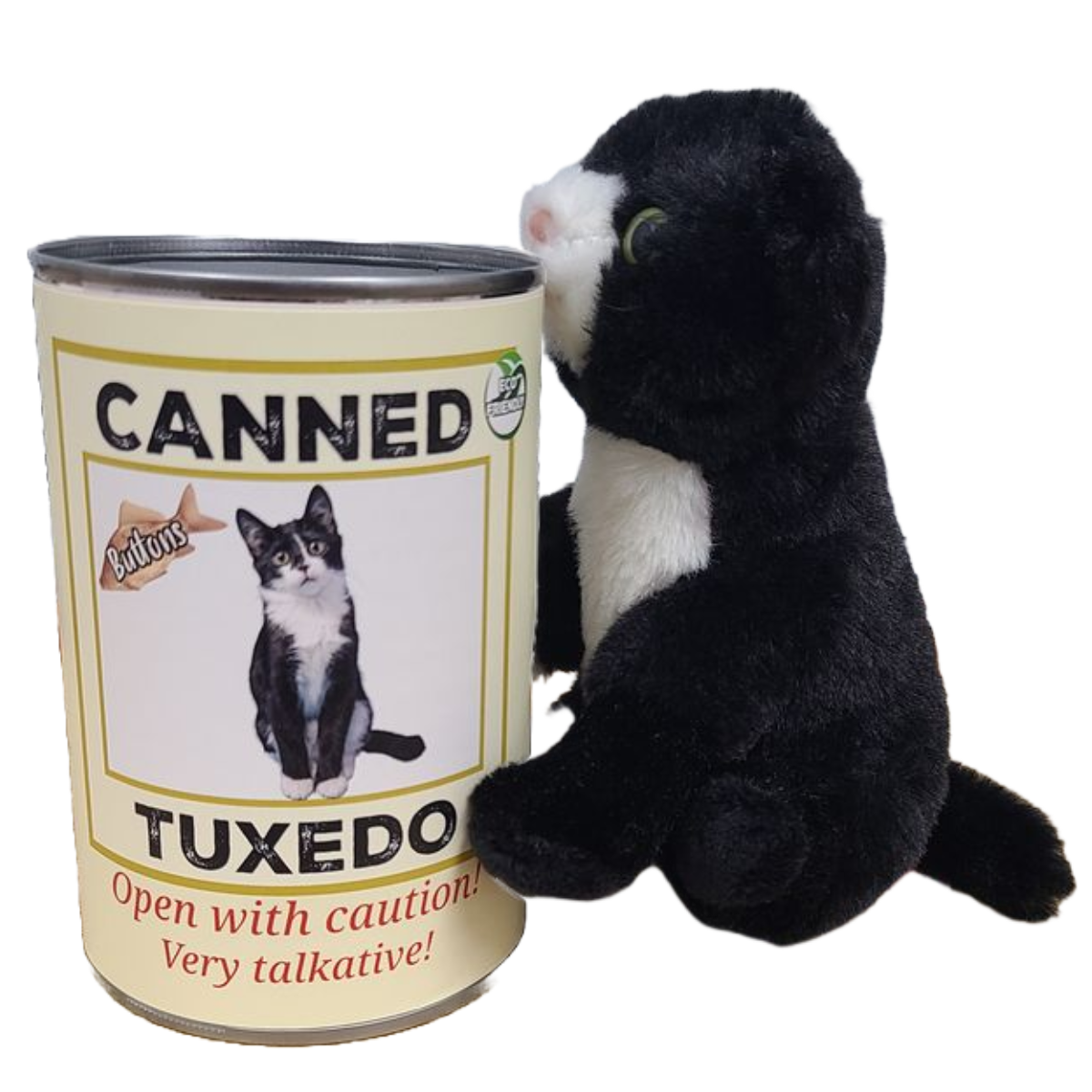 Canned Tuxedo - Rescue Cat - Eco-Friendly and Recycled
