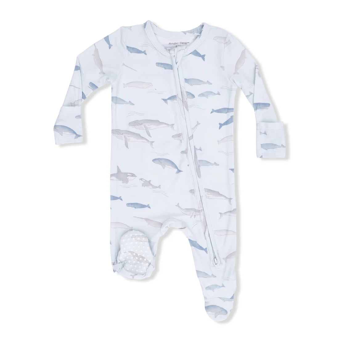 Little Whales Zipper Footie