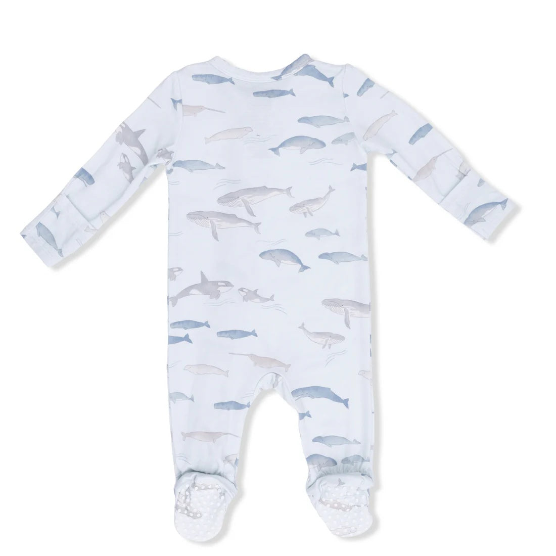 Little Whales Zipper Footie