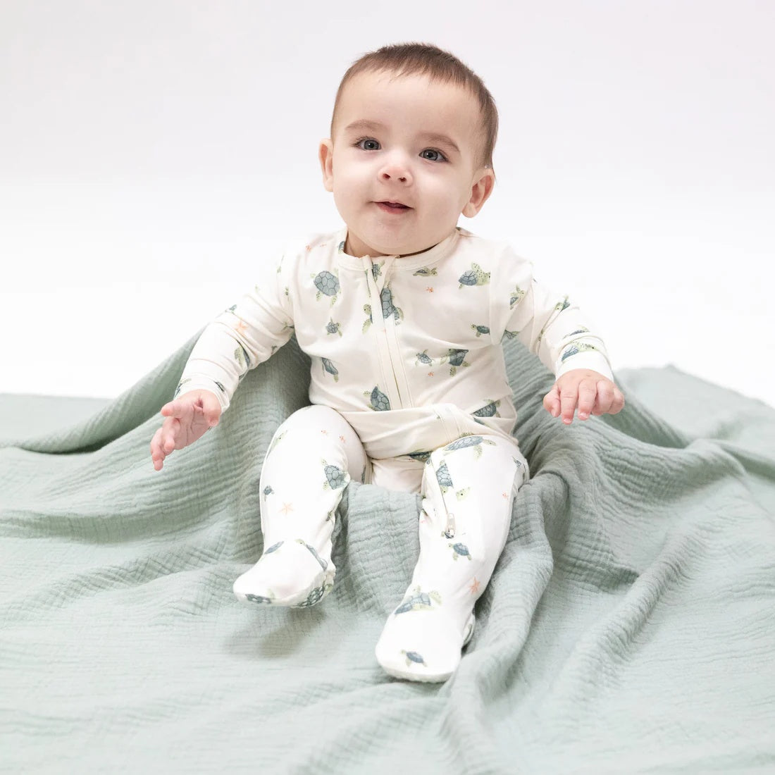 Seaturtles Zipper Footie