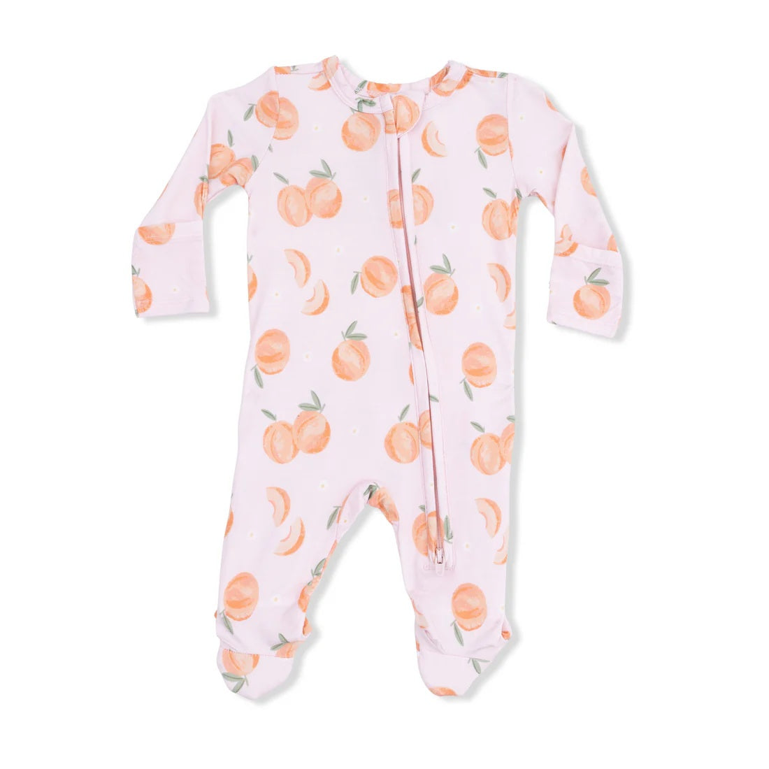 Sweet Peach Zipper Footie