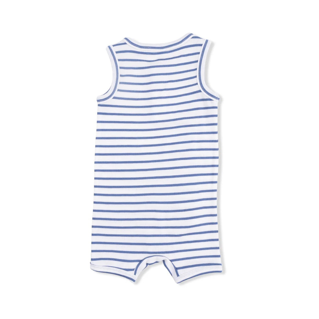 Navy Stripe Romper