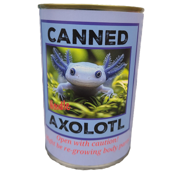 Canned Blue Axolotl Stuffed Animal Plush