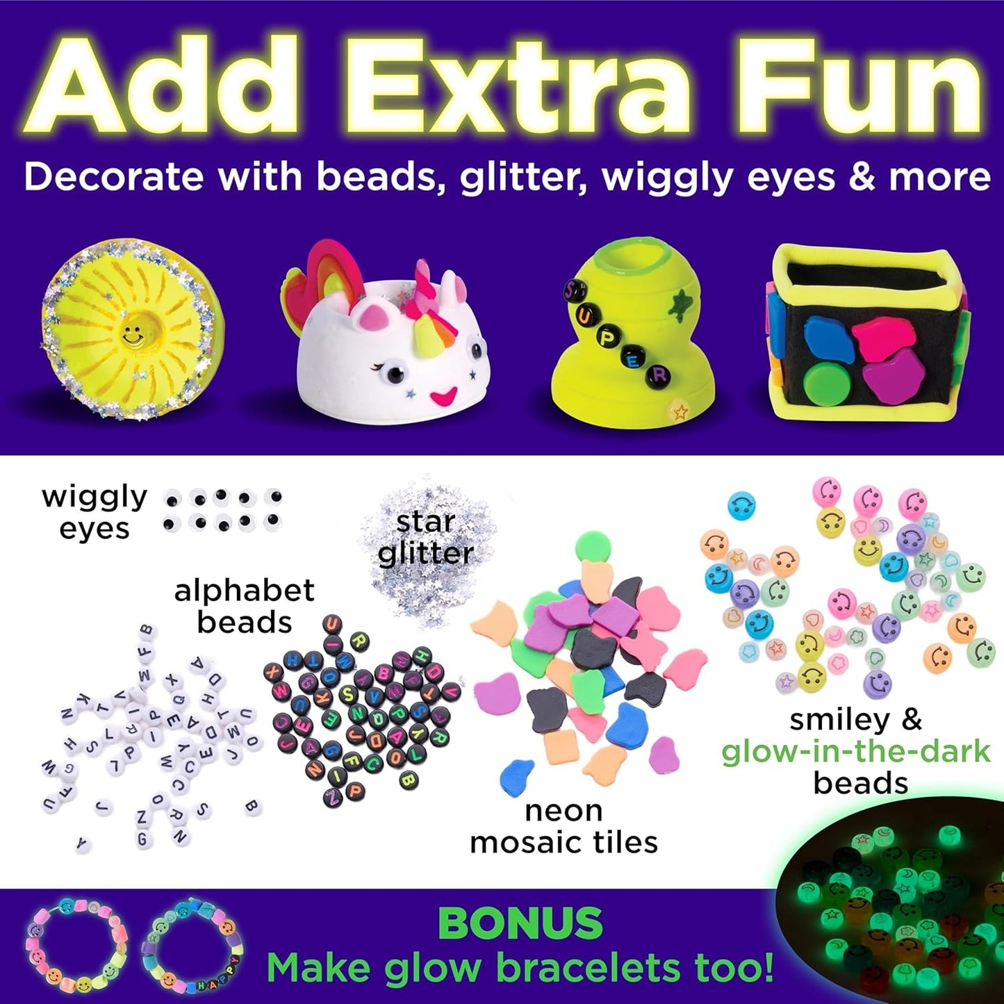 Neon Glow Pottery Studio