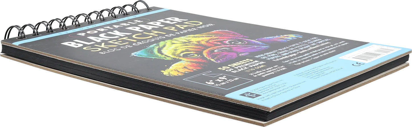 Portable Black Paper Sketch Pad