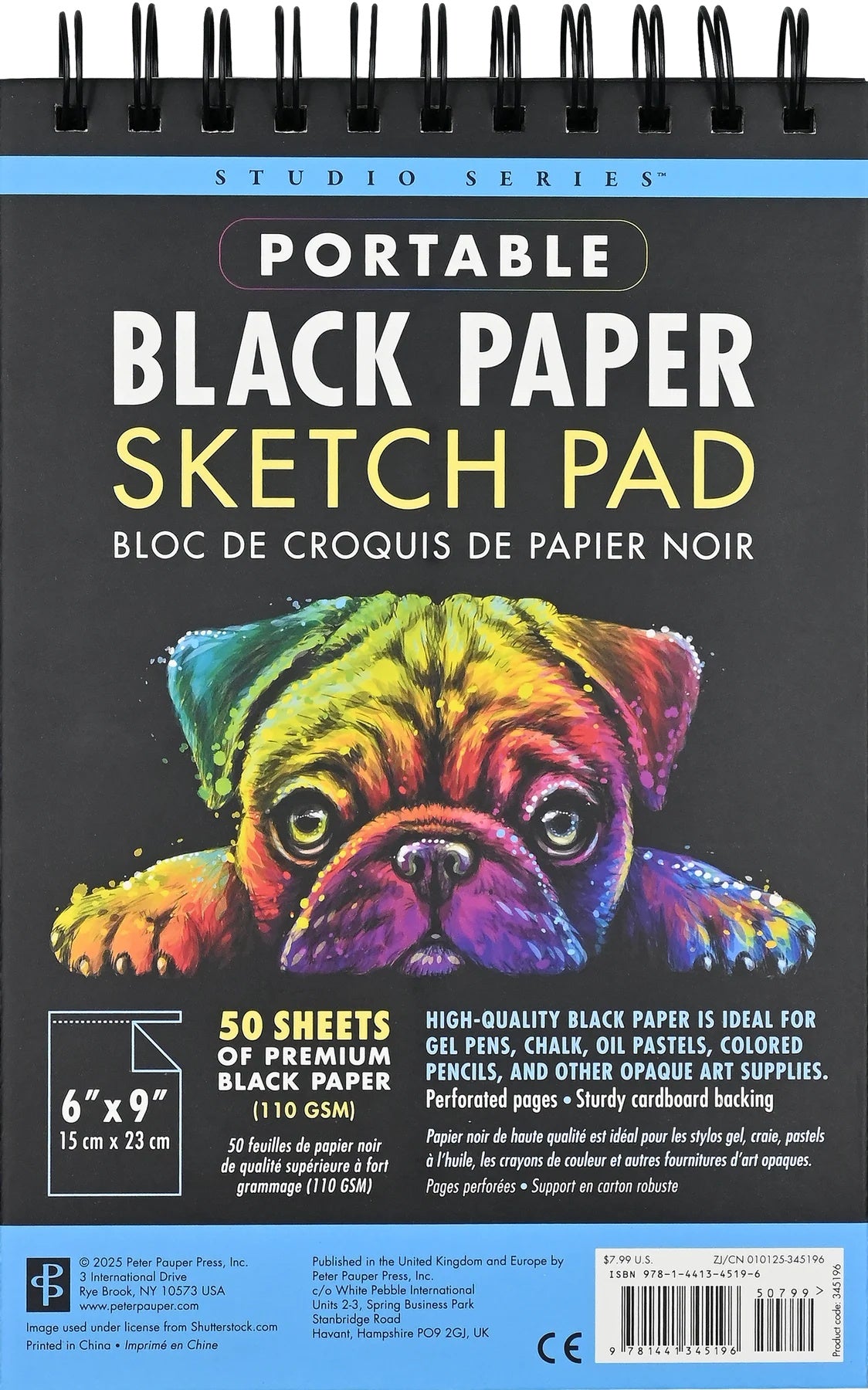 Portable Black Paper Sketch Pad