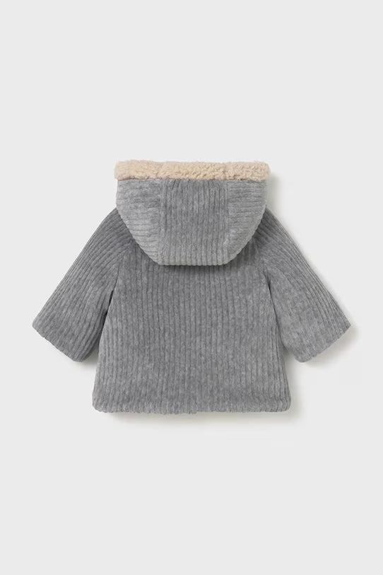 2496 Reversible Grey Shearling Coat