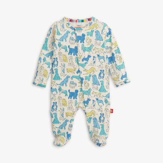 Paw-ty Blue Magnetic RightFit™ Footie