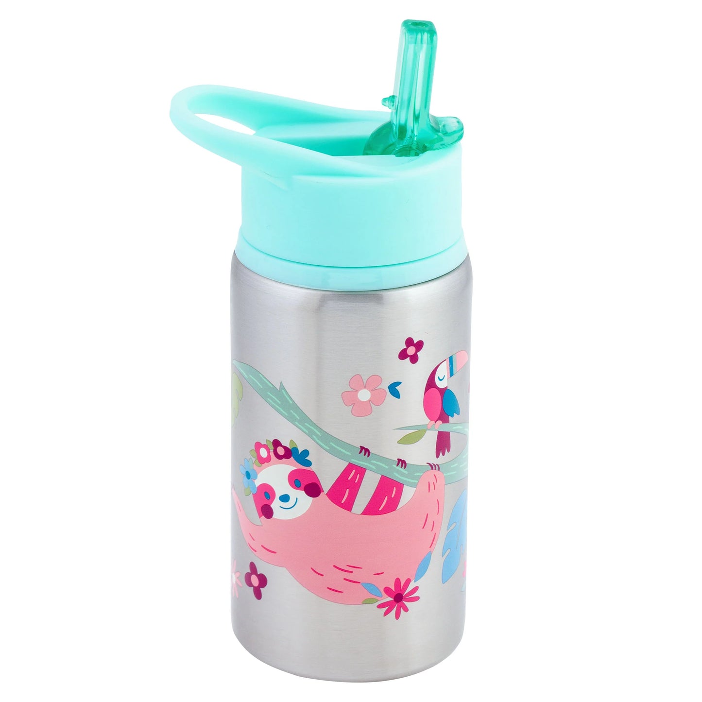 Flip Top Stainless Steel Water Bottle