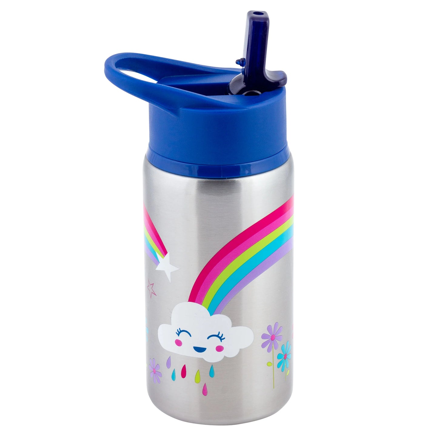 Flip Top Stainless Steel Water Bottle