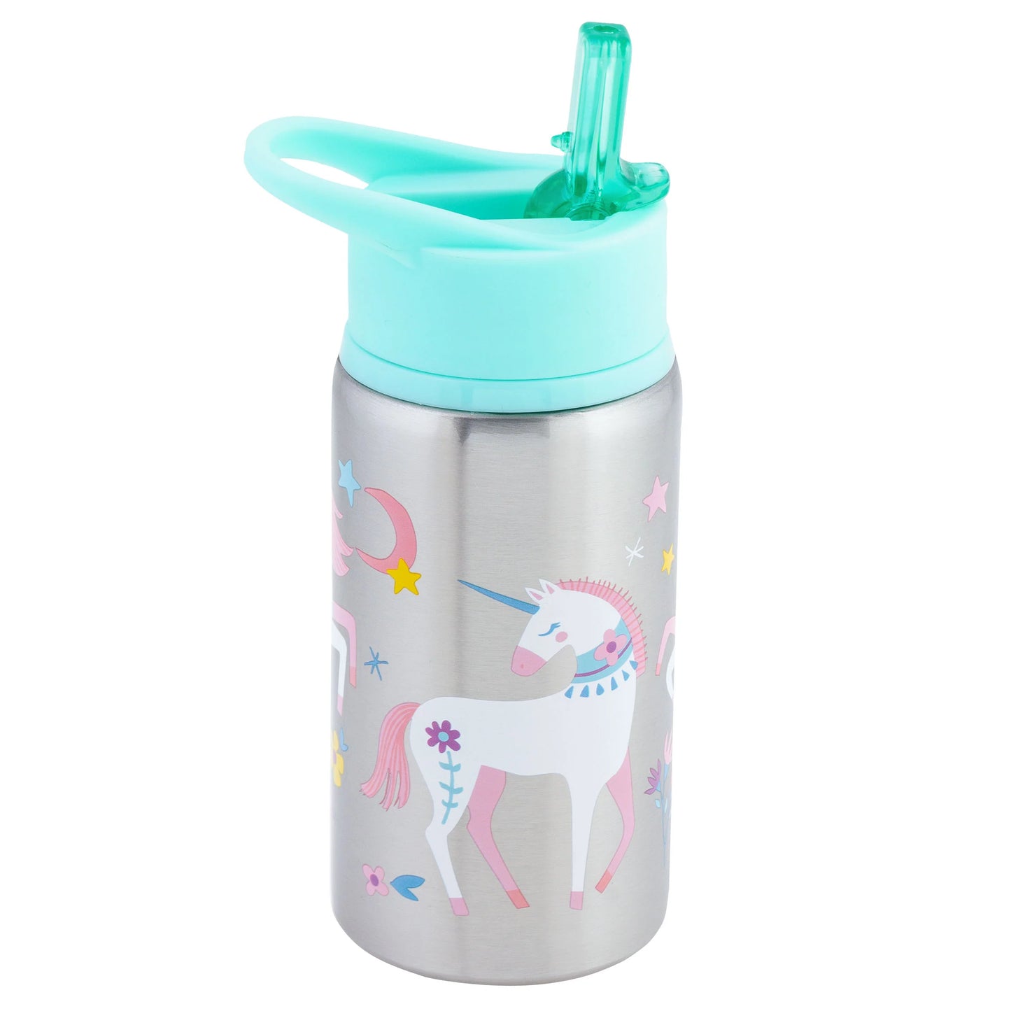 Flip Top Stainless Steel Water Bottle