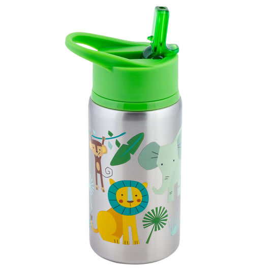 Flip Top Stainless Steel Water Bottle
