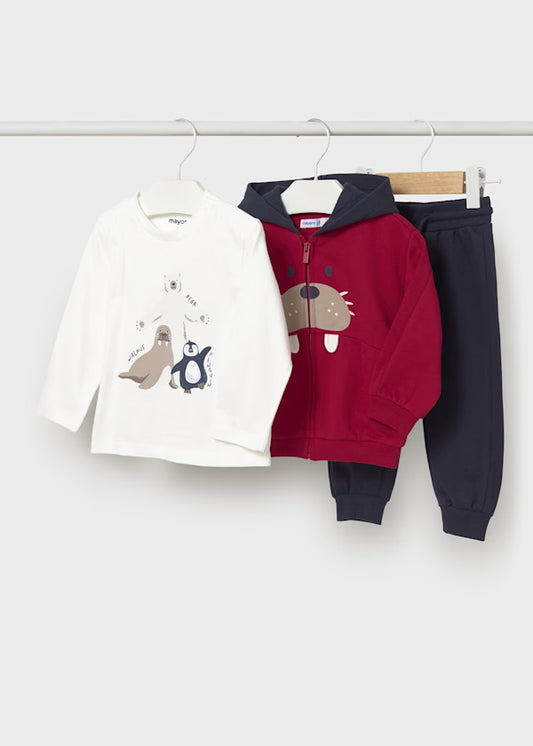 2840 Red Walrus Hoodie 3 pce SET