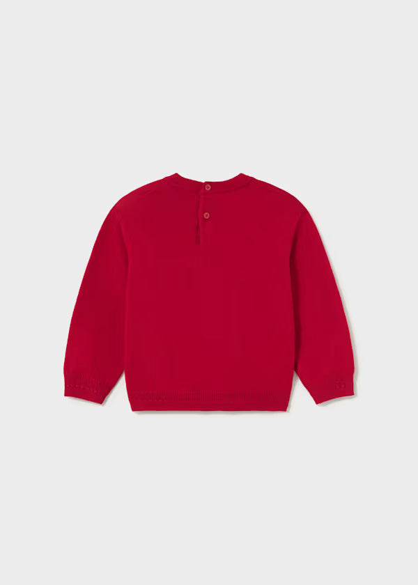 2385 Red Jacquard Jumper