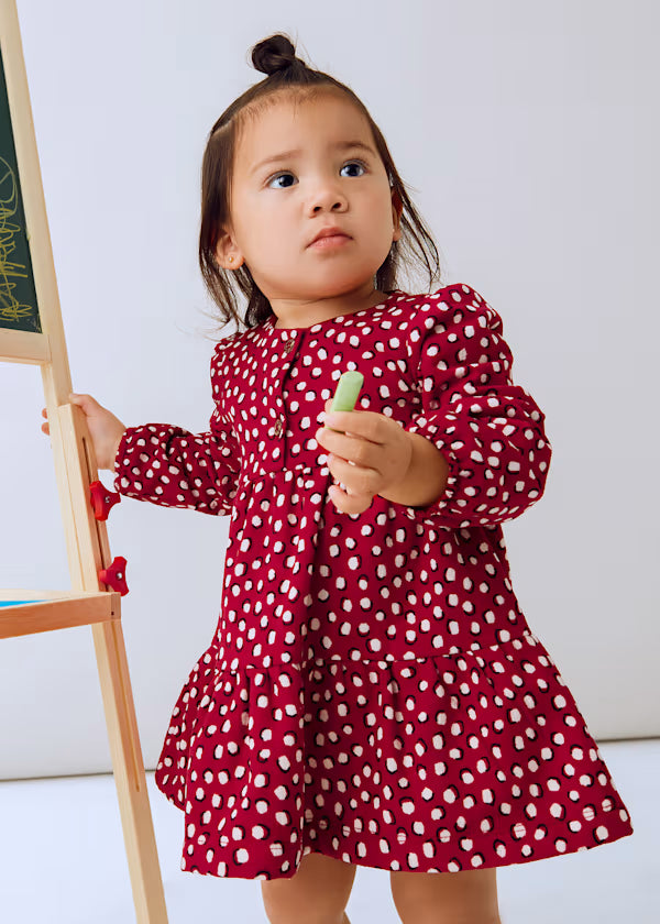 2915 L/S Polka Dot Dress
