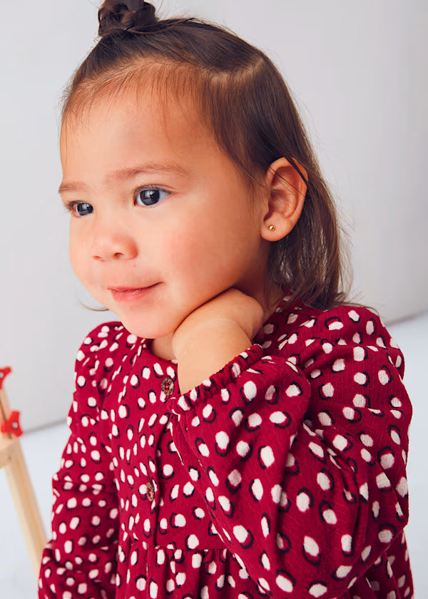 2915 L/S Polka Dot Dress