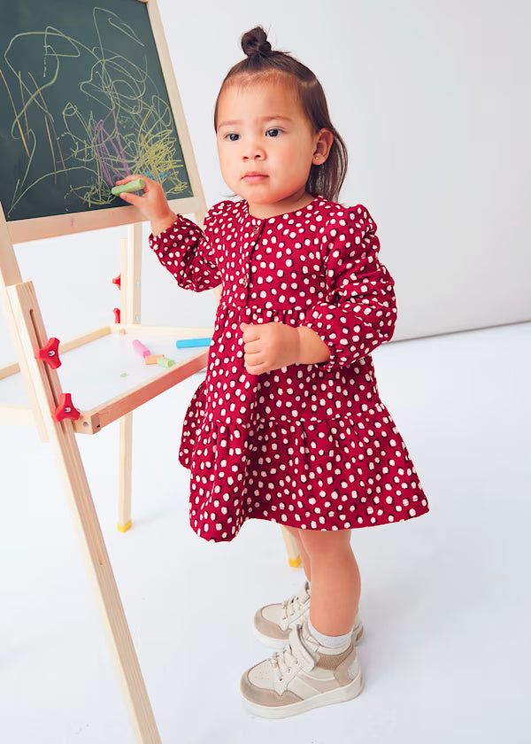 2915 L/S Polka Dot Dress
