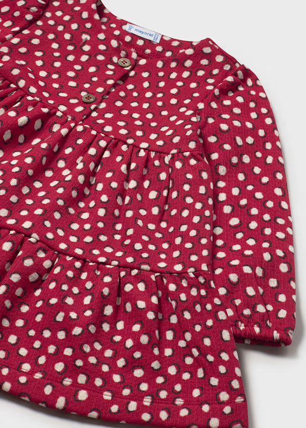 2915 L/S Polka Dot Dress