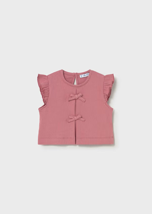 1089 Ribbed Bow Top