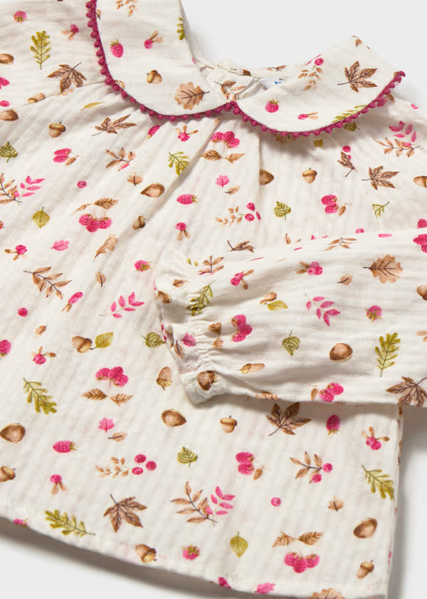 2115 Natural Textured Woven Blouse