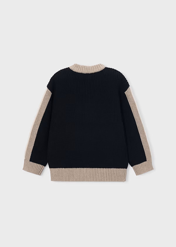 4310 Black Contrast Detail Sweater