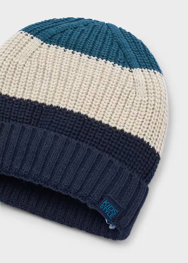 10307 Blue Multi Knit Hat