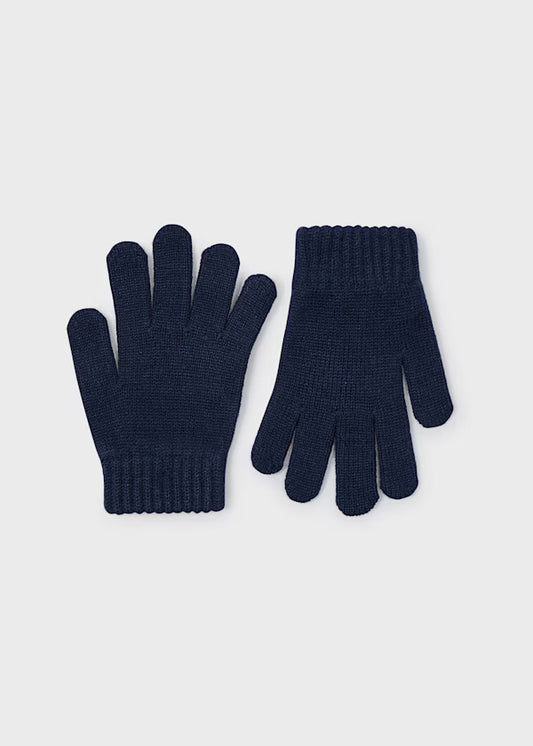 10062 Navy Knit Gloves