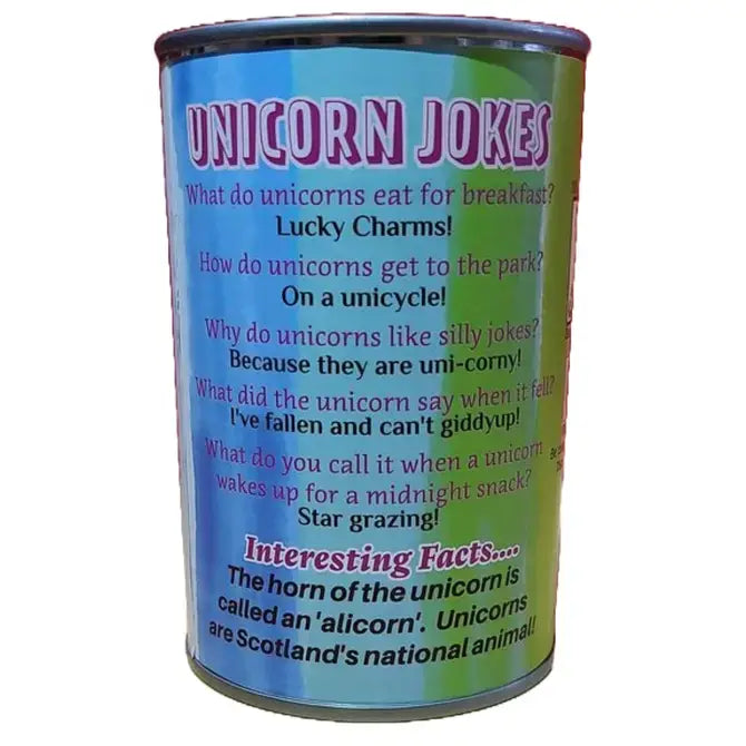 Sparkles the Canned Rainbow Unicorn Eco-Friendly Recycled