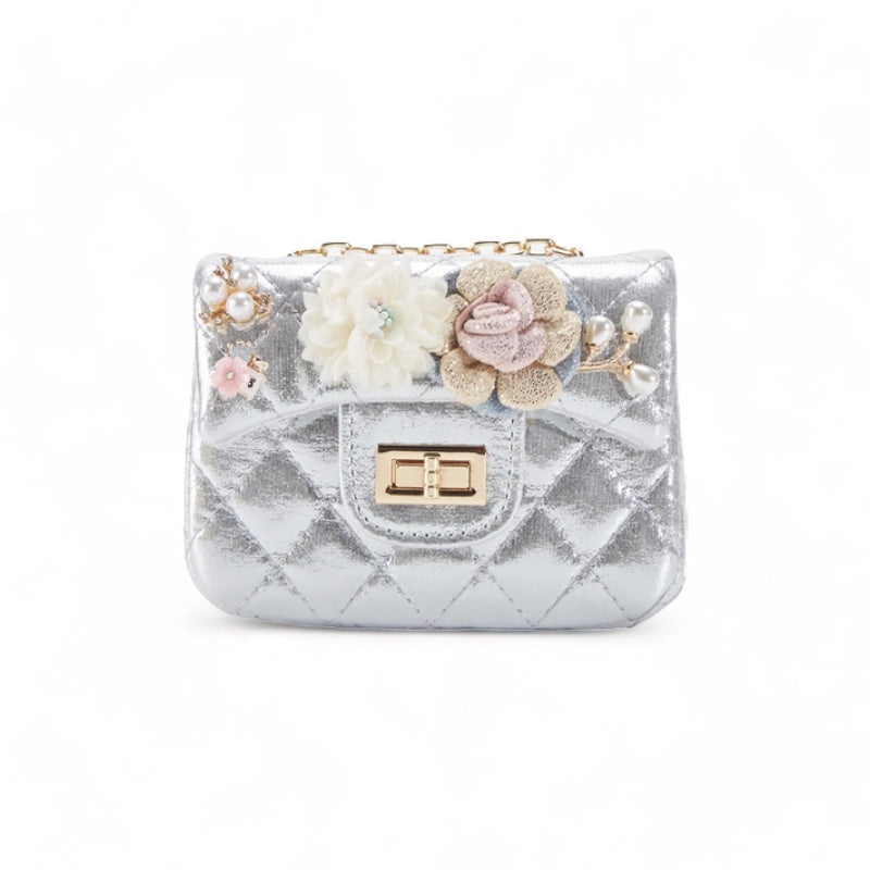 Quilted Purse - Silver