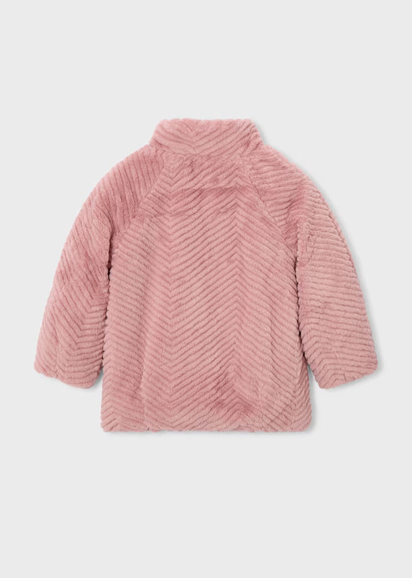 4441 Pink Faux Fur Coat