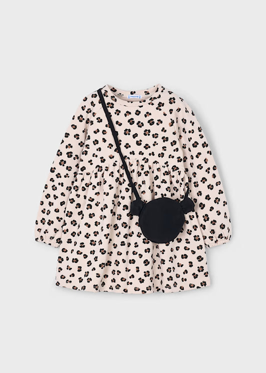 4926 Leopard Print Dress w Purse