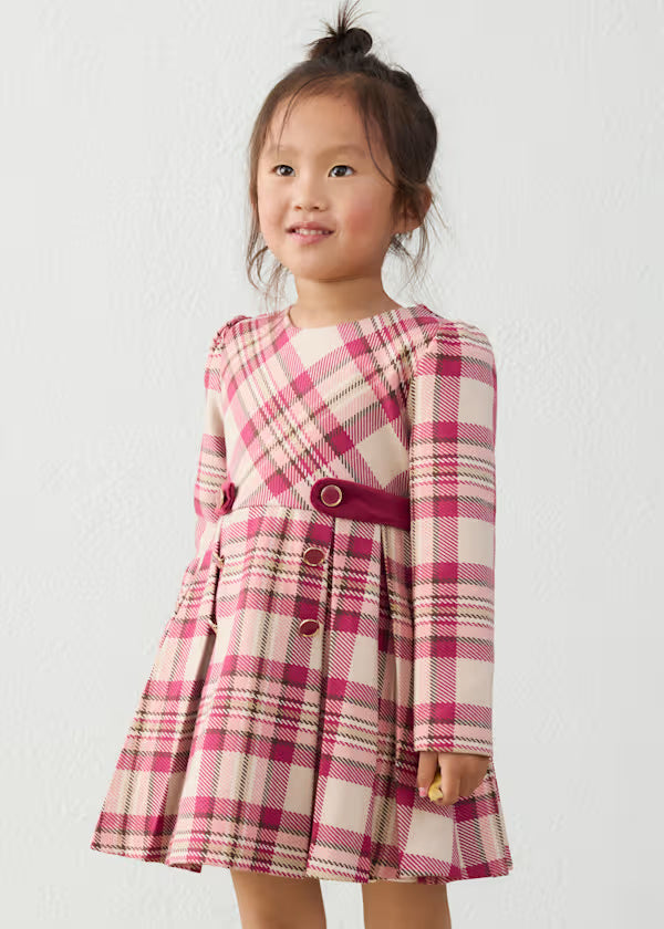 4923 Plaid Dress Raspberry