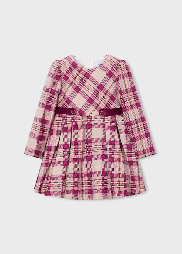 4923 Plaid Dress Raspberry