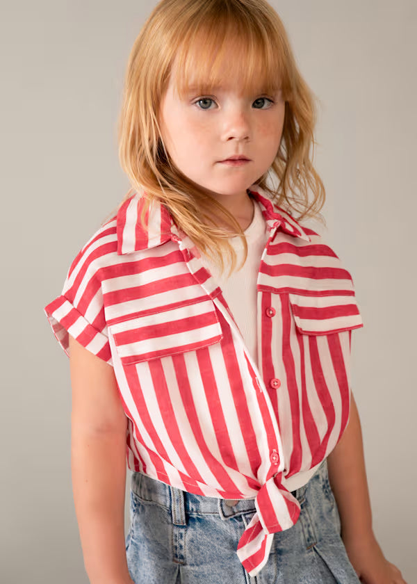 3196 Stripped Shirt SET
