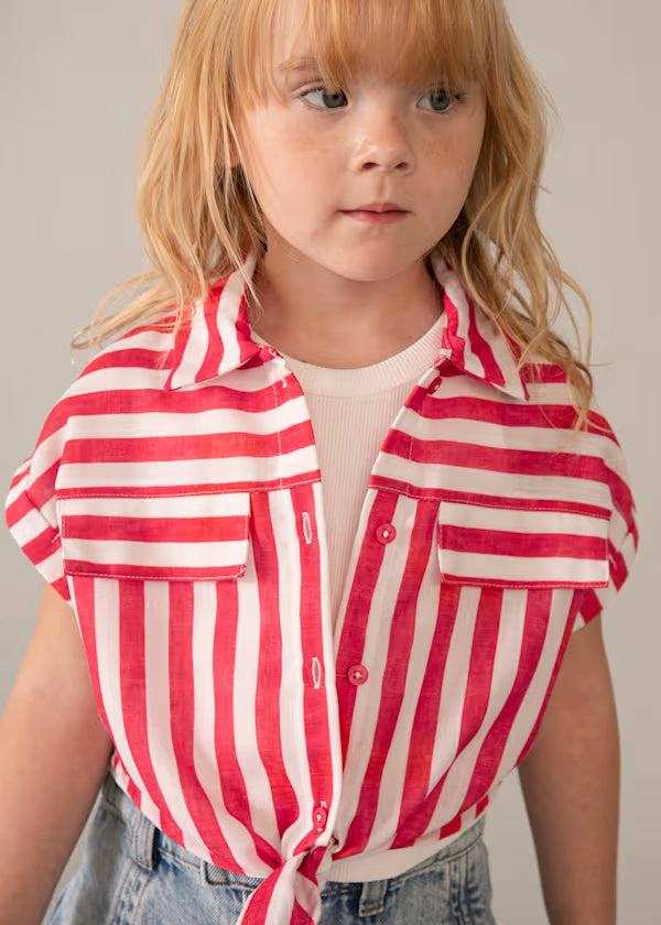 3196 Stripped Shirt SET