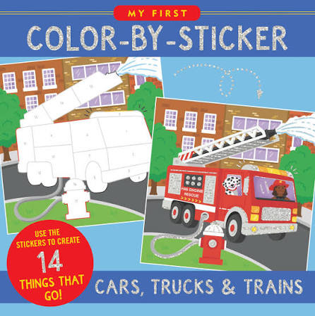 Color by Sticker - Cars, Trucks, and Trains