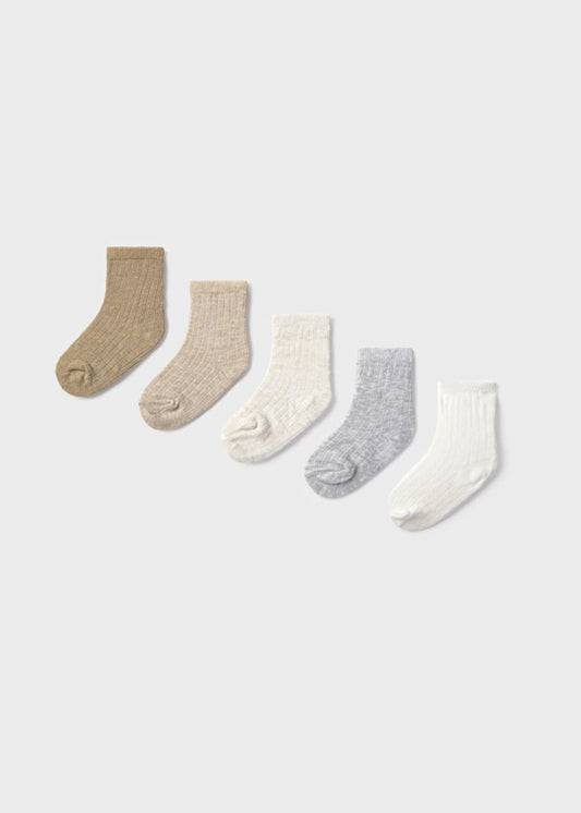 9918 Neutral Baby Socks 6 pack