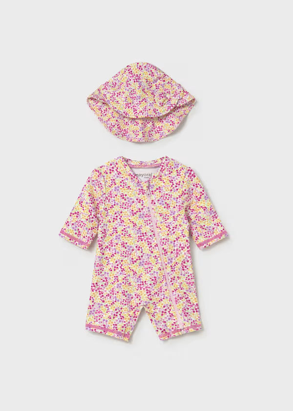 1620 UPF Bathing Suit w Hat SET