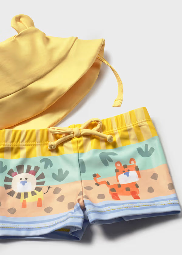 1619 Lion Bathing Suit 3pc SET