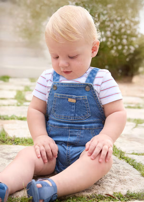 1623 Denim Romper SET