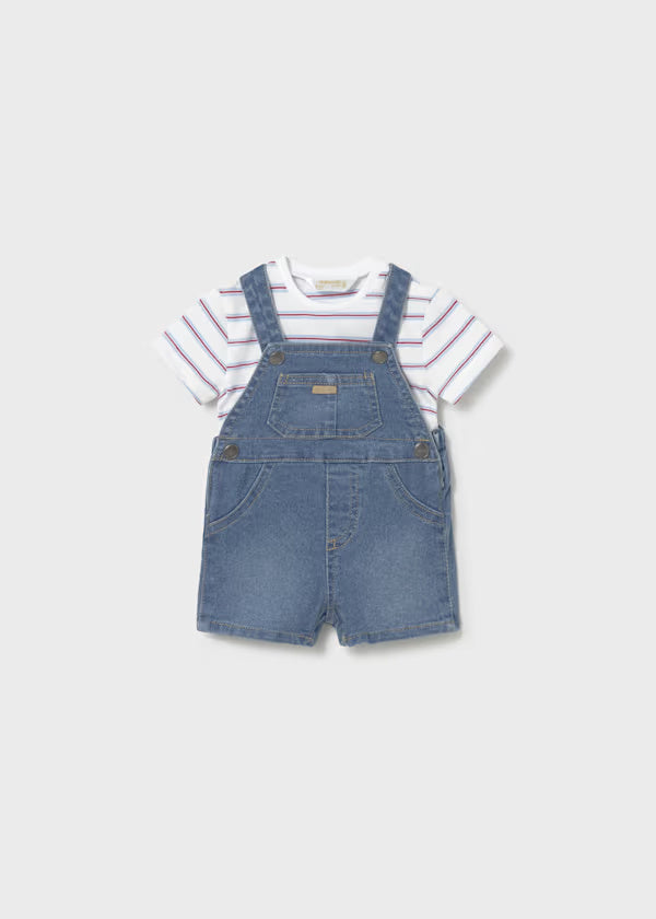 1623 Denim Romper SET