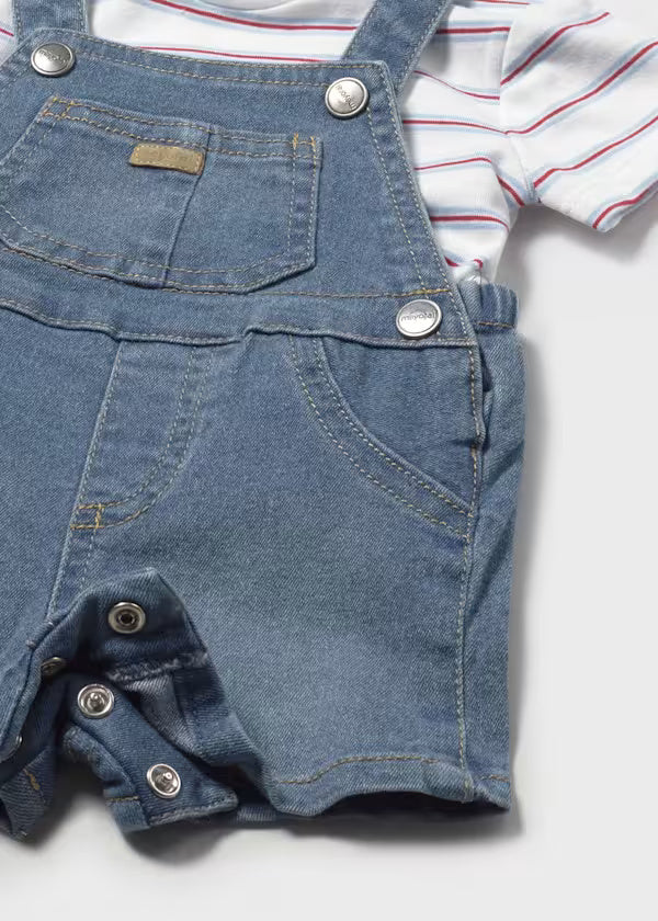 1623 Denim Romper SET
