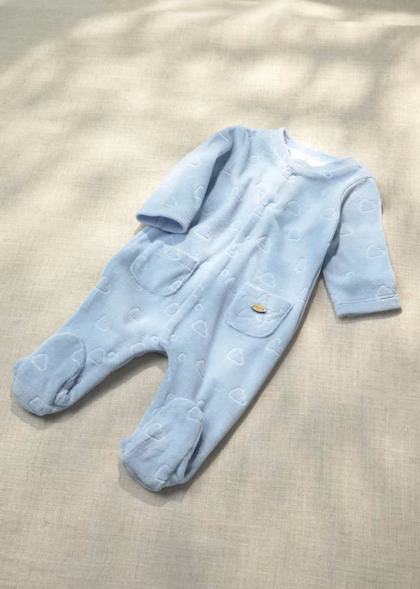 2765 Sky Velour Onesie