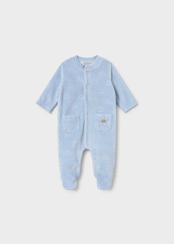 2765 Sky Velour Onesie