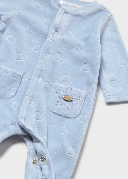 2765 Sky Velour Onesie