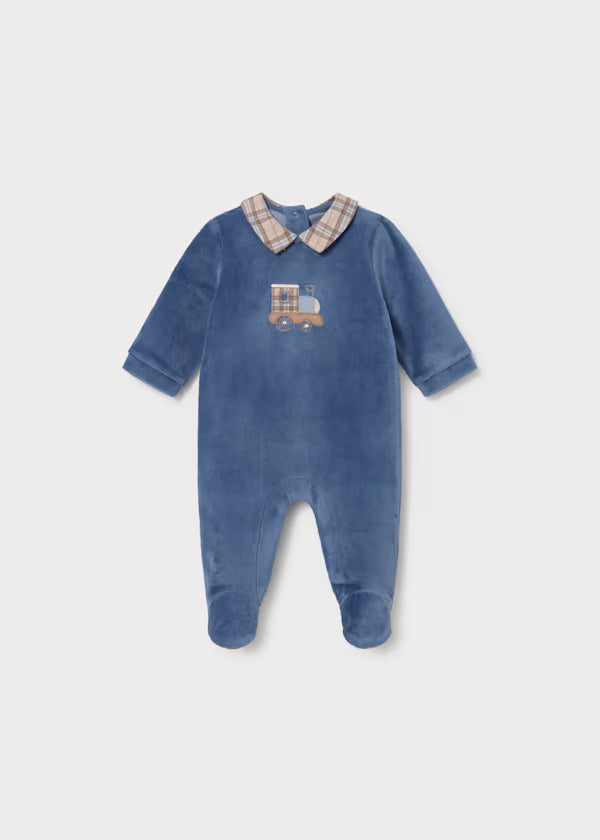 2766 Blueberry Velour Onesie