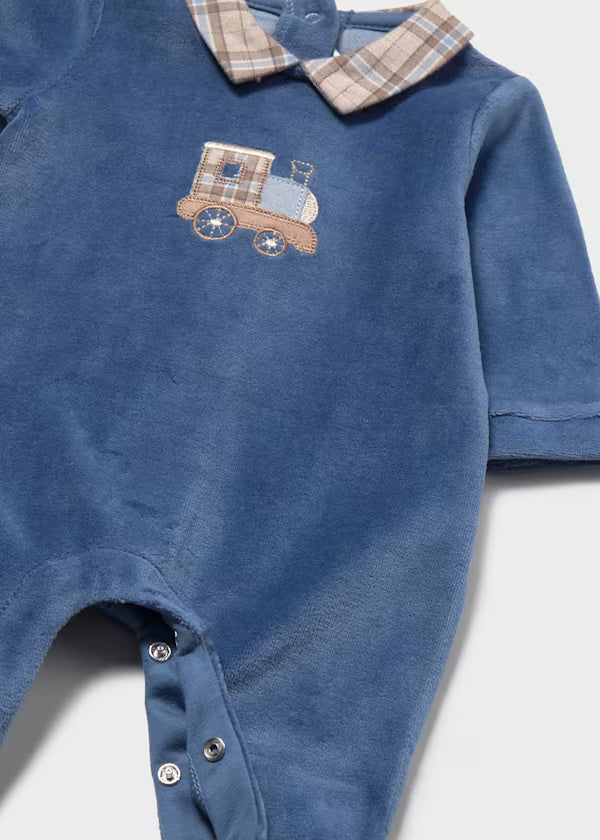 2766 Blueberry Velour Onesie